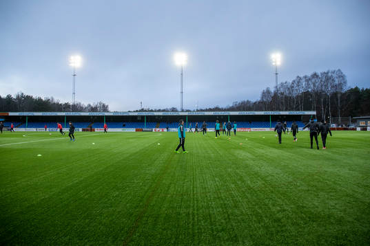 under träningsmatchen i fotboll mellan Utsikten och