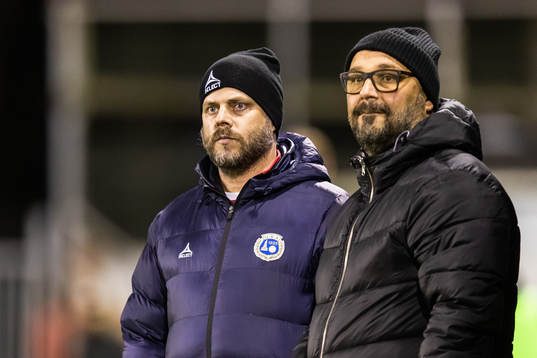 Utsiktens tränare Daniel Karlsson och assisterande