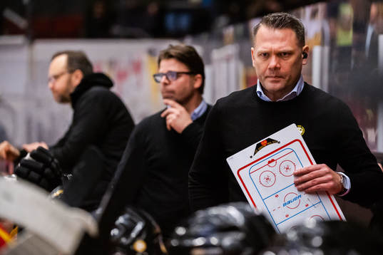 Brynäs tränare Ove Molin och assisterande tränare Mikael