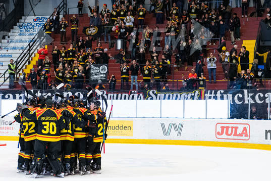 Brynäs spelare jublar