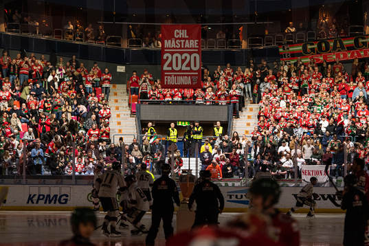 En flagga för CHL-vinsten 2020