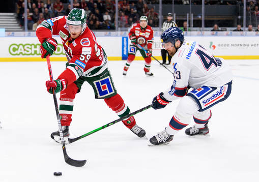 Frölundas Simon Hjalmarsson och Linköpings Nichlas Hardt