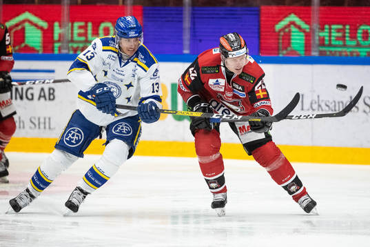 Leksands Jon Knuts och Malmö Redhawks Lars Bryggman