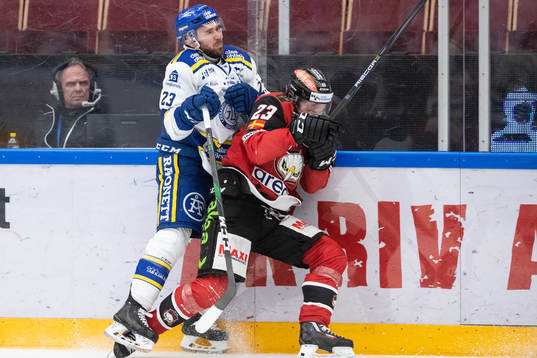 Leksands André Hult och Malmö Redhawks Christoffer