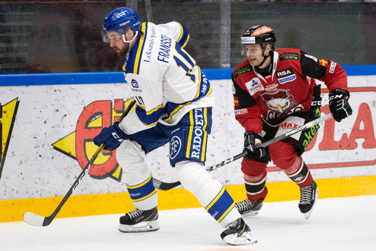 Leksands Johan Fransson och Malmö Redhawks Johan Olofsson