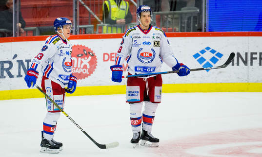 Oskarshamns Filiph Engsund  och Simon Després deppar
