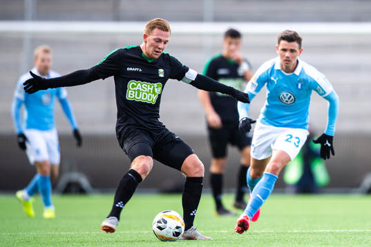 Varbergs Jesper Modig och Malmö FFs Marcus Antonsson