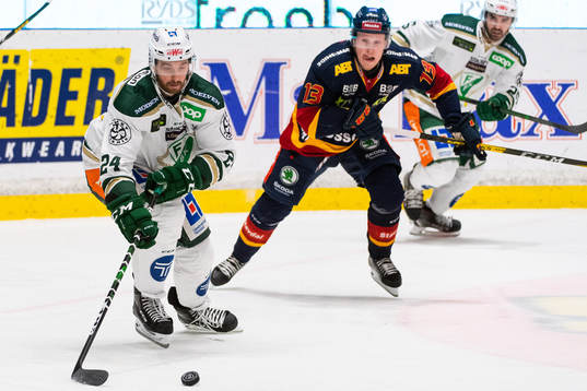 Färjestads Jonathon Blum och Djurgårdens Kalle Östman