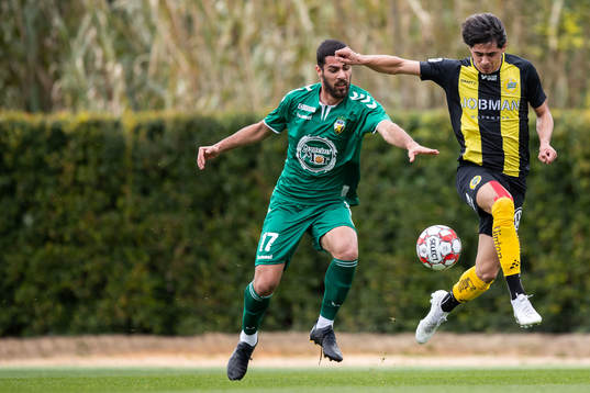 Jean Carlos de Brito of Hammarby and Miguel Bandarra of