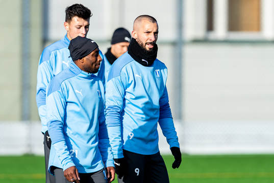 Malmö FFs Fouad Bachirou och Guillermo Molins