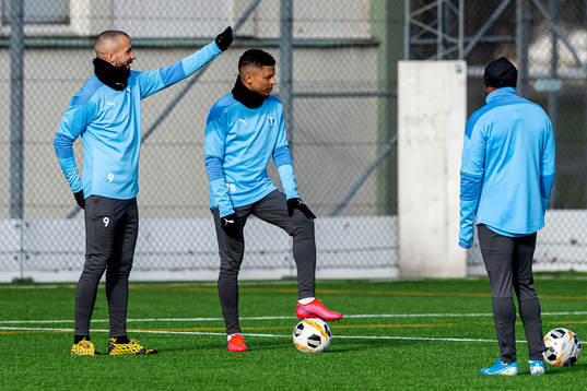 Malmö FFs Guillermo Molins och Romain Gall