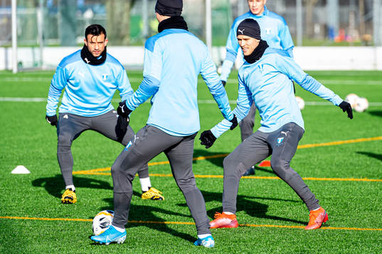Malmö FFs Behrang Safari och Arnór Traustason