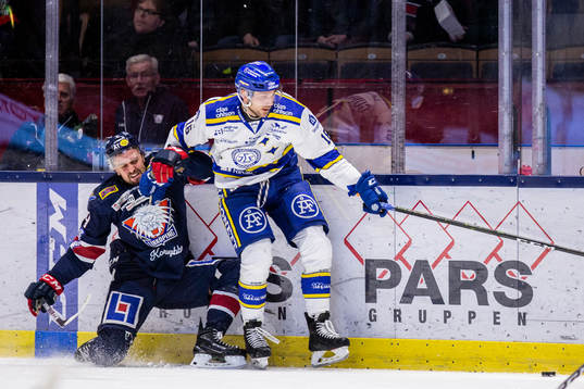 Linköpings Mikael Frycklund och Leksands Daniel Gunnarsson