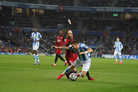 Fotboll, Spanska Copa del Rey, Semifinal 1, Real Sociedad -