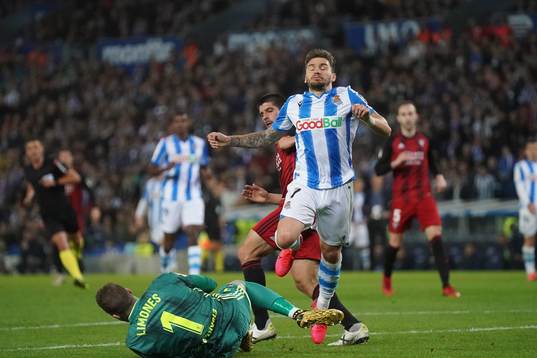 Fotboll, Spanska Copa del Rey, Semifinal 1, Real Sociedad -