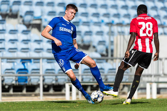 Emil Holm of IFK Göteborg in a duel where received an