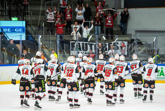 Malmö Redhawks spelare jublar