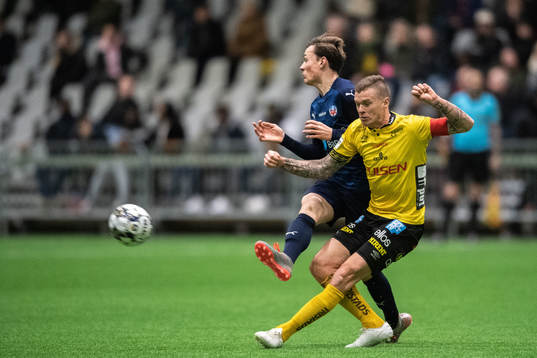 Helsingborgs Filip Sjöberg och Elfsborgs Samuel Holmén