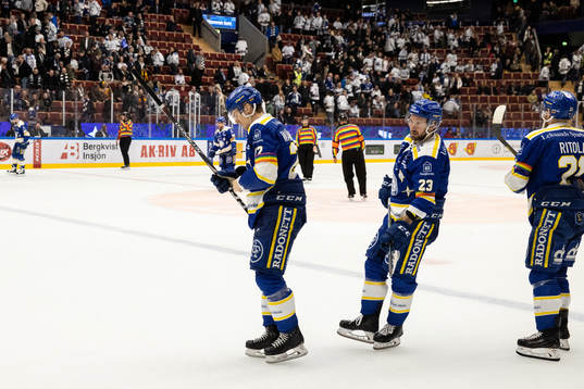 Leksands Sebastian Wännström och André Hult och Mattias