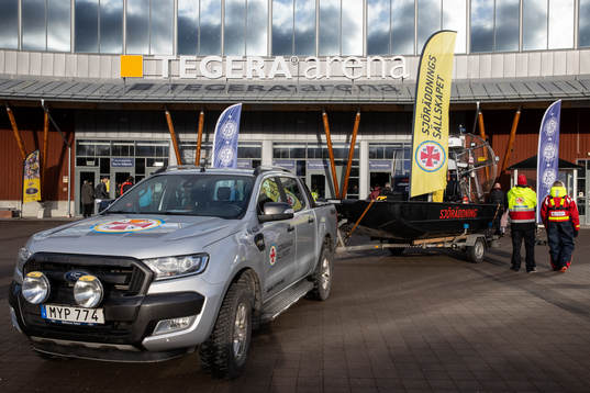 Tegera Arena innan ishockeymatchen i SHL mellan Leksand och