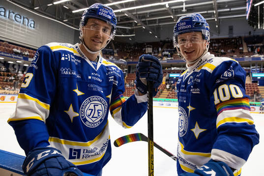 Leksands Jon Knuts och Martin Karlsson innan