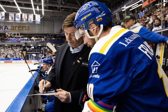 Leksands assisterande tränare Gunnar Persson och Johan