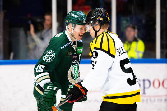 Färjestads Gustav Rydahl och Brynäs Tomi Sallinen