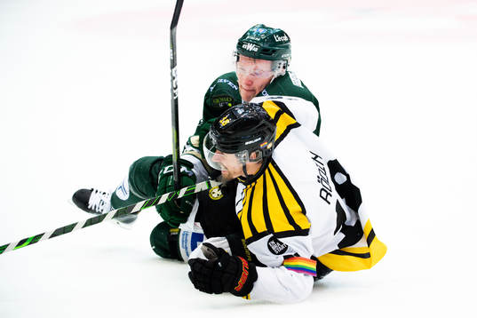 Färjestads Gustav Rydahl och Brynäs Anton Rödin