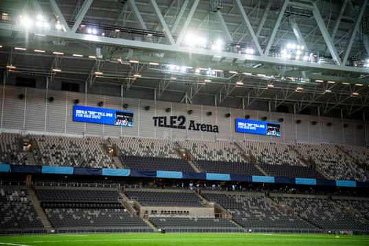 Interiör vy av Tele2 Arena