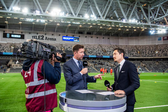 Jonas Dahlquist och Stefan Ishizaki i dplay-studion