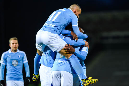 Malmö FFs Guillermo Molins, Fouad Bachirou och Romain Gall