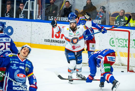 Växjös Daniel Rahimi jublar