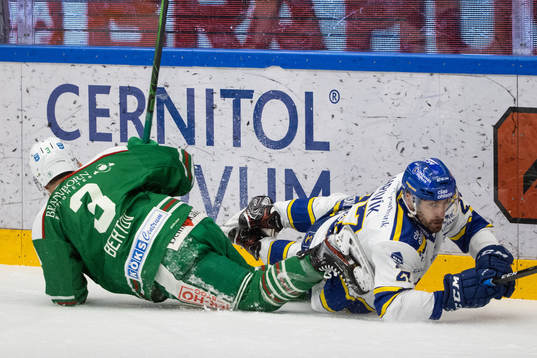 Rögles Daniel Bertov och Leksands Marek Hrivik