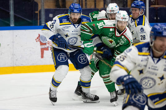 Leksands Marek Hrivik och Rögles Ted Brithén