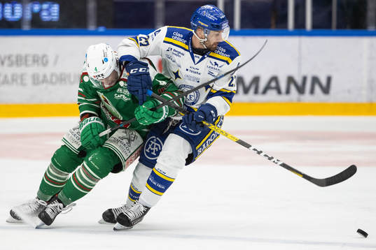 Rögles Kodie Curran och Leksands Marek Hrivik