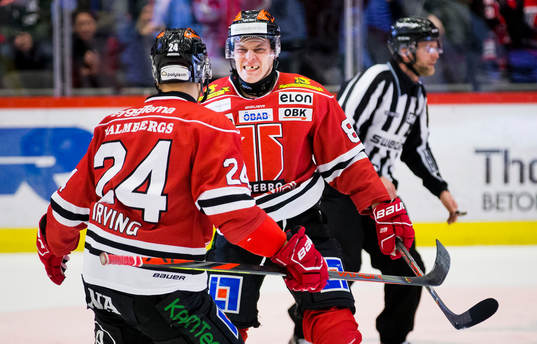 Örebros Joonas Rask jublar vid 1-0