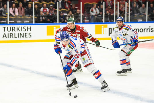 Oskarshamns John Dahlströmunder ishockeymatchen i SHL