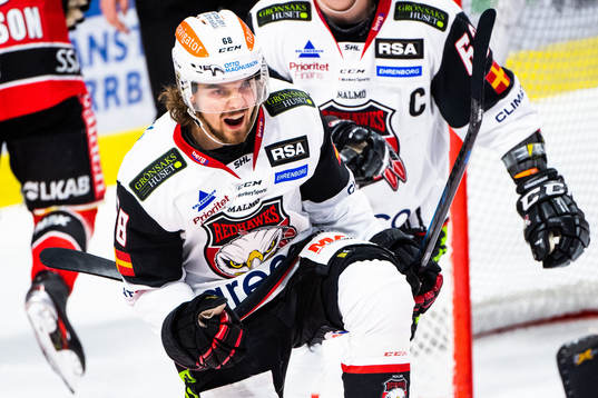 Malmö Redhawks Adam Brodecki jublar