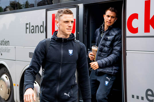 Sören Rieks of Malmö FF arrives at the hotel