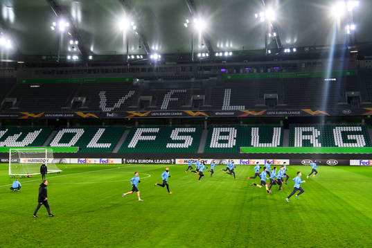 General view over a practice with Malmö FF