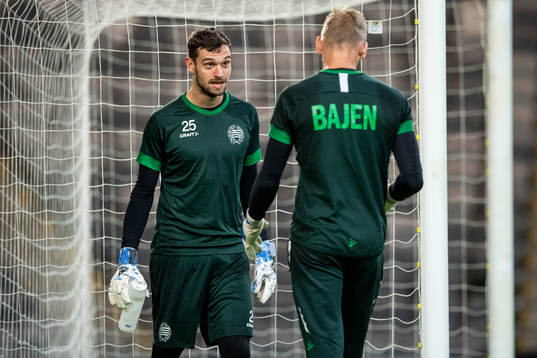 Hammarbys målvakt Davor Blasevic och David Ousted