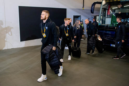 Lasse Nielsen of Malmö FF arrives