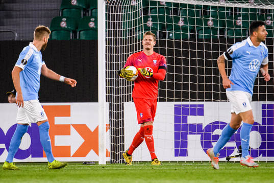 Goalkeeper Johan Dahlin of Malmö FF