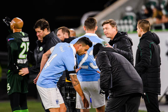 Jon Dahl Tomasson, head coach  and Marcus Antonsson of