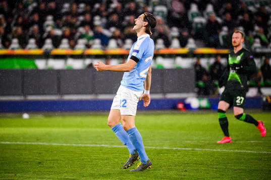 Adi Nalic of Malmö FF reacts