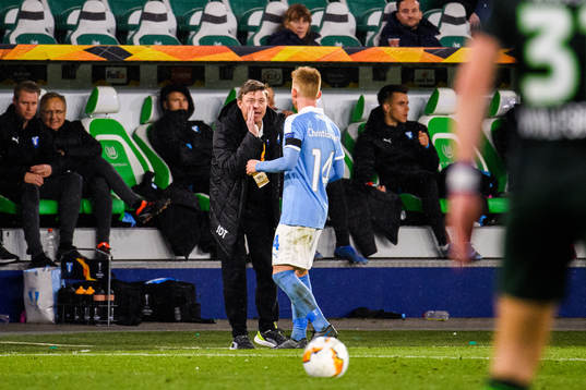 Jon Dahl Tomasson, head coach and Anders Christiansen of
