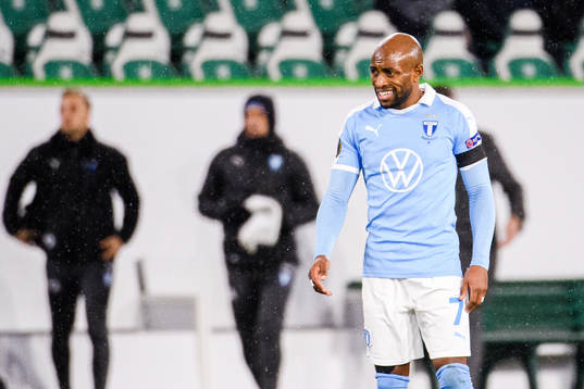 Fouad Bachirou of Malmö FF looks dejected