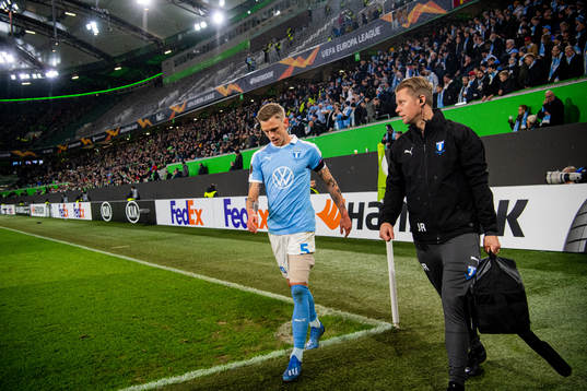 Sören Rieks of Malmö FF with a wonder leg leaves the