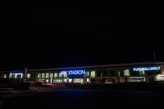 General view of AOK Stadion ahead the Europa League round