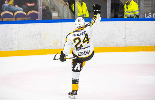 Skellefteås Andreas Wingerli jublar